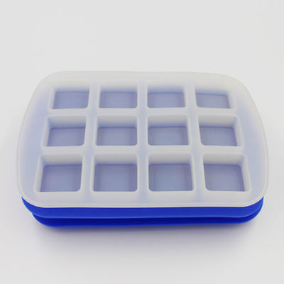 Dauerhafte blaue flexible Eiswürfel-Behälter, geschmacklose personalisierte Silikon-Eiswürfel-Form