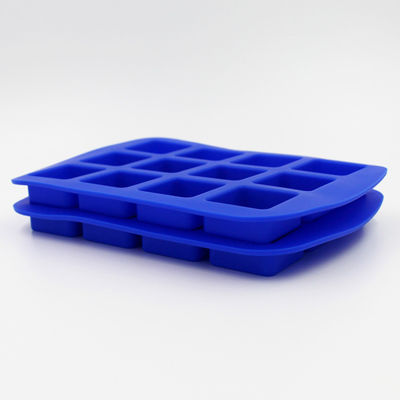 Dauerhafte blaue flexible Eiswürfel-Behälter, geschmacklose personalisierte Silikon-Eiswürfel-Form