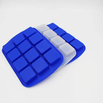 Dauerhafte blaue flexible Eiswürfel-Behälter, geschmacklose personalisierte Silikon-Eiswürfel-Form