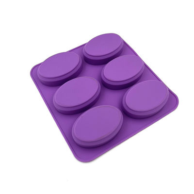 Langlebige, ovale Silikon-Seifenform, leicht, geruchlos, violette Farbe