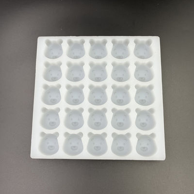 Wiederverwendbare geruchlose Silikon-Hartbonbonformen, praktische Gummibärchen-Formen mit 25 Mulden