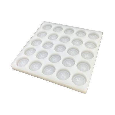 Runde, wiederverwendbare Silikonform für Süßigkeiten, 25 Mulden, Durchmesser 35 mm