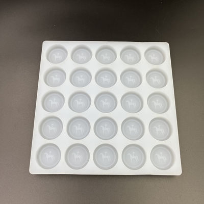 Runde, wiederverwendbare Silikonform für Süßigkeiten, 25 Mulden, Durchmesser 35 mm