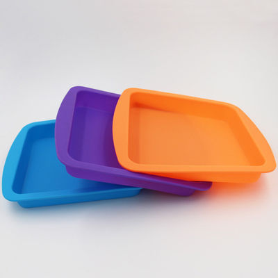 Quadrat-dauerhafte Silikon-Kuchen-Form Pan Anti Falling Multicolor