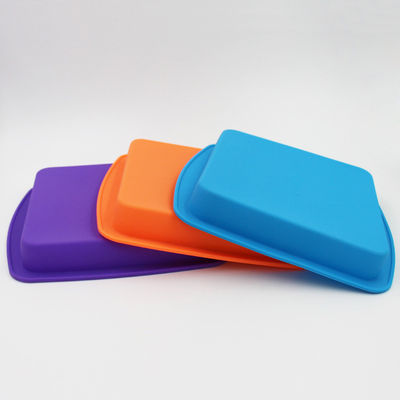Quadrat-dauerhafte Silikon-Kuchen-Form Pan Anti Falling Multicolor