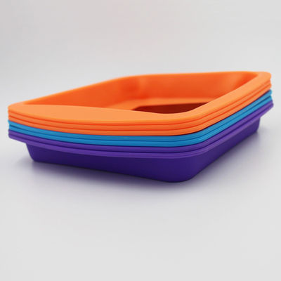 Quadrat-dauerhafte Silikon-Kuchen-Form Pan Anti Falling Multicolor