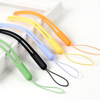 Tragbarer waschbarer Silikon-Telefon-Bügel, Silikon-Handy-Abzugsleine der Längen-19cm
